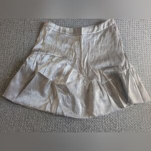 Cider Metallic Silver Strapless Bustier